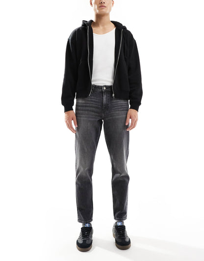 Stretch Tapered Jeans With Vintage Tint