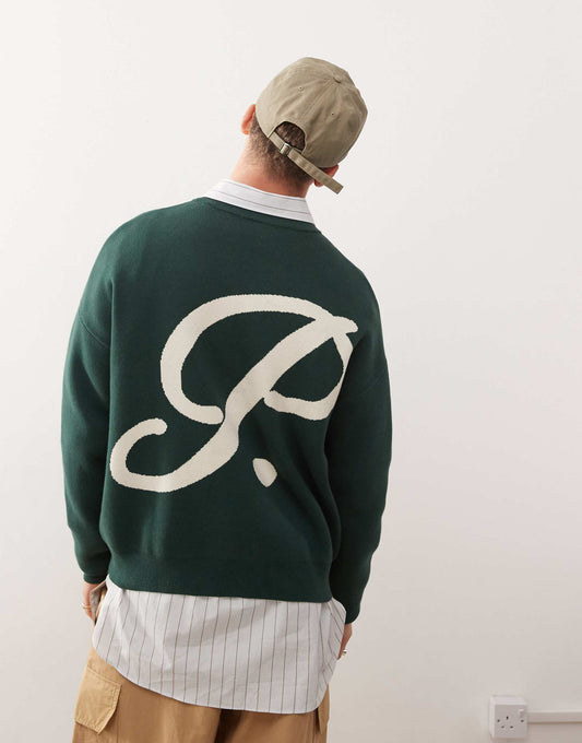 Knitted Jumper With Back Logo Detail