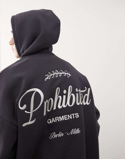 Script Logo Zip Through Hoodie