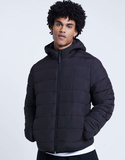 Regular Fit Hooded Padded Jacket