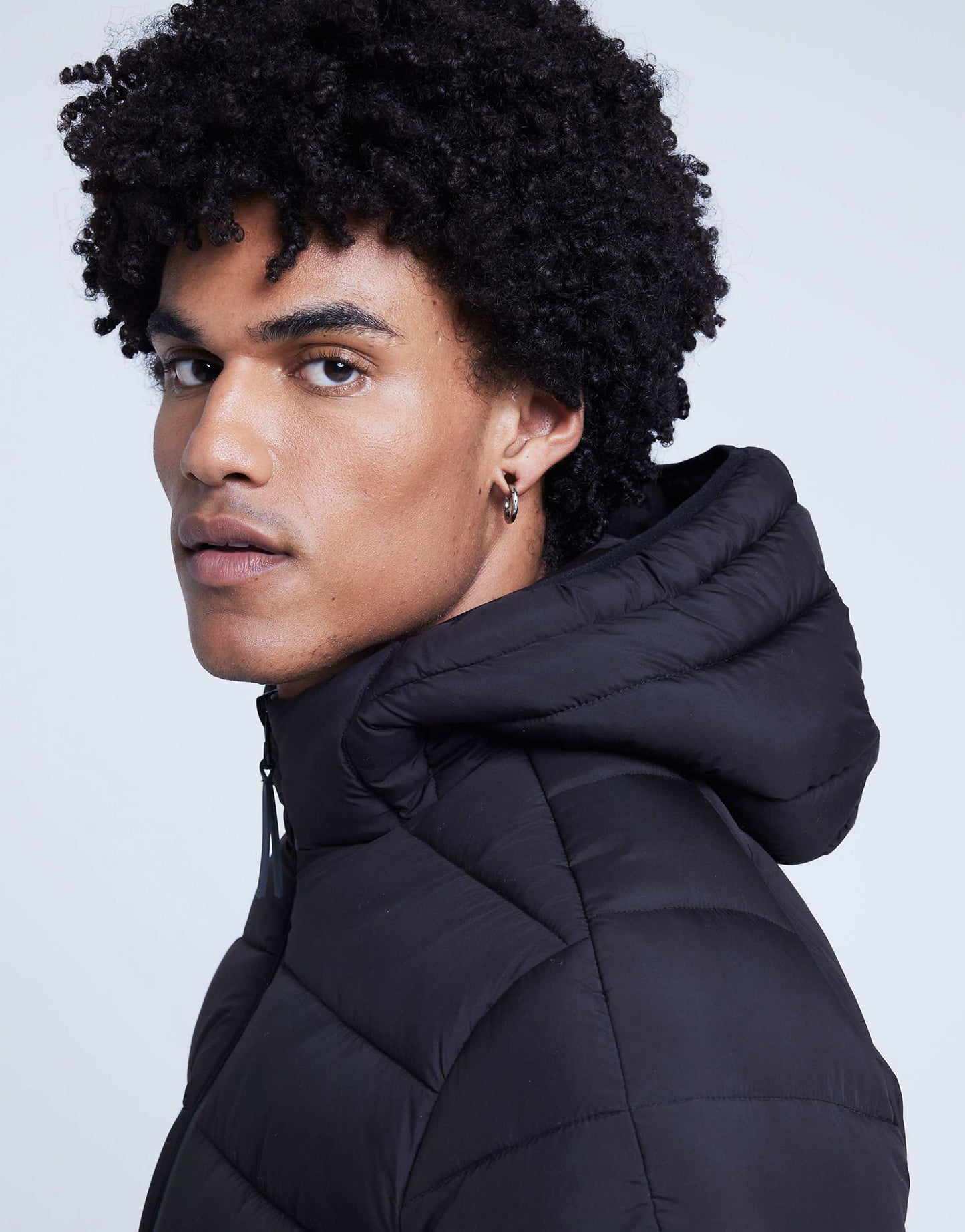 Regular Fit Hooded Padded Jacket