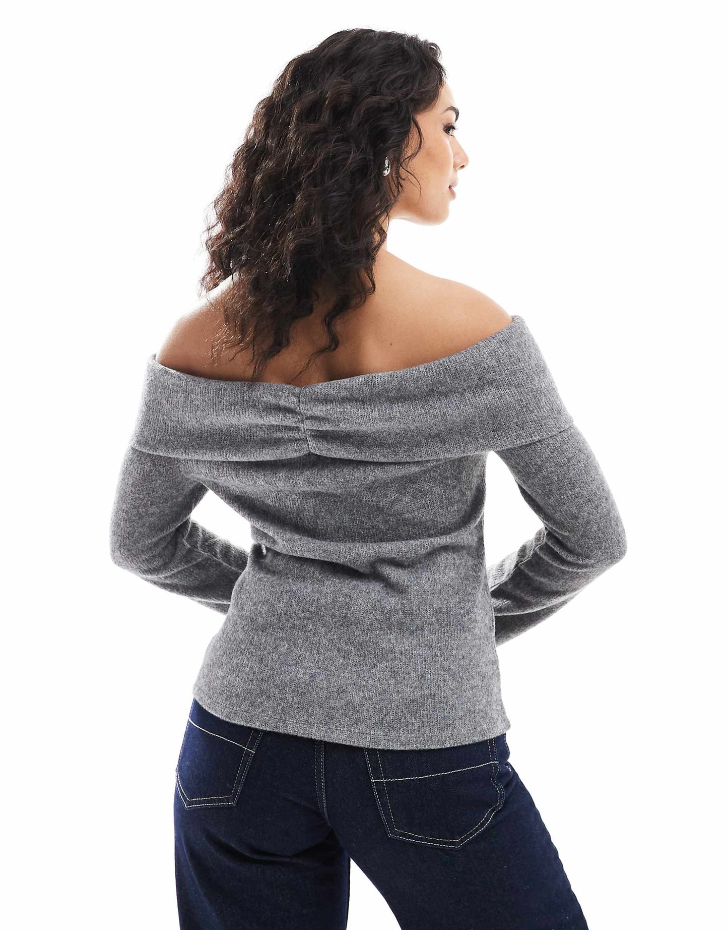 Off Shoulder Knitted Jumper