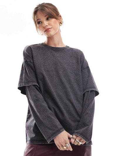 Layered Long Sleeve Top