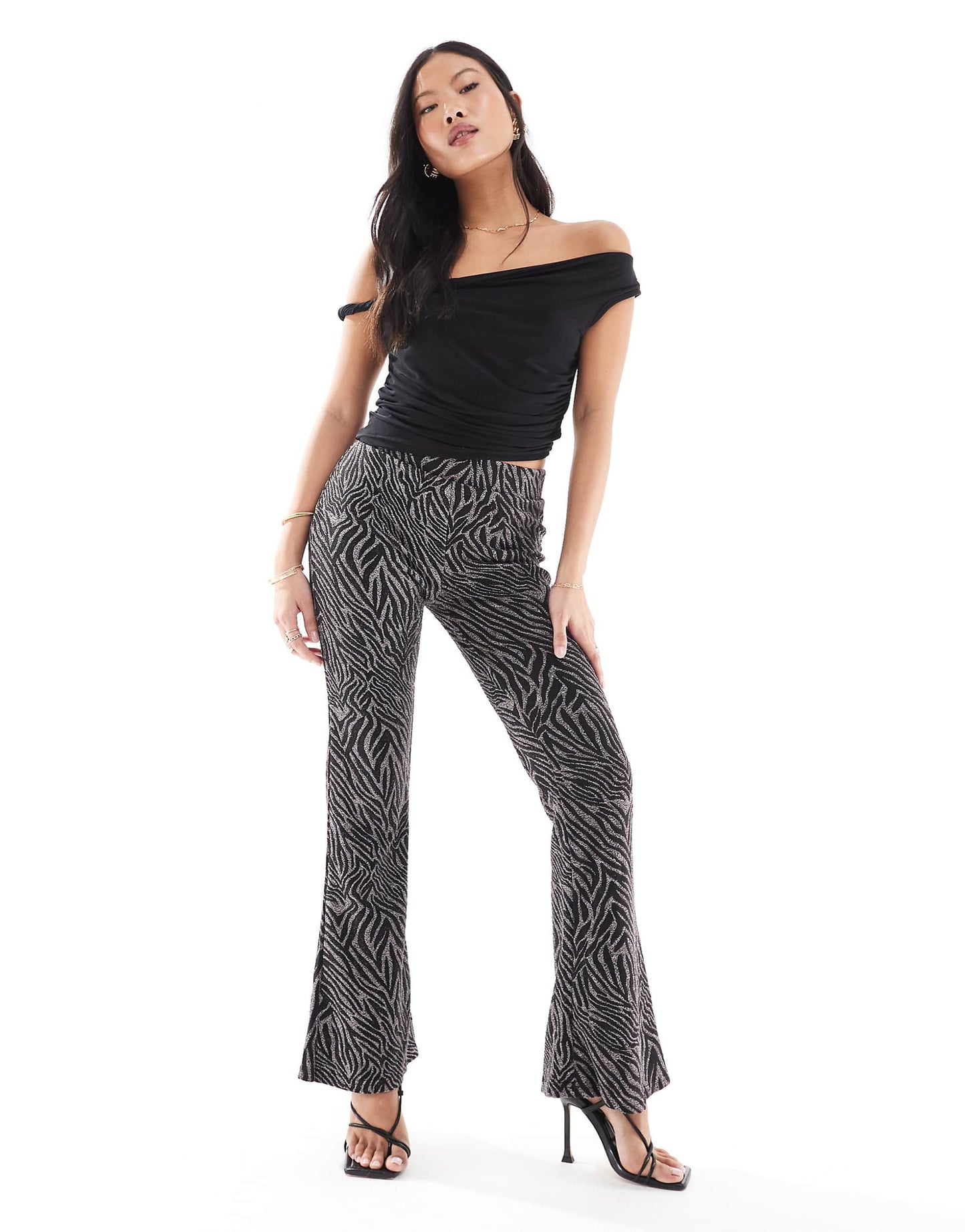 Petite Flare Glitter Trouser