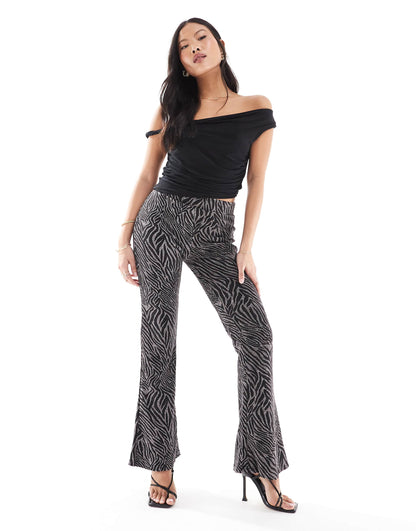 Petite Flare Glitter Trouser
