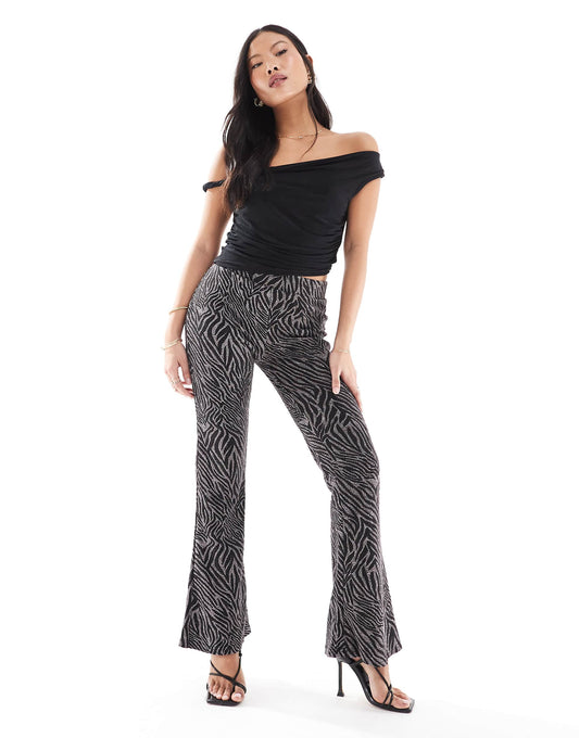 Petite Flare Glitter Trouser