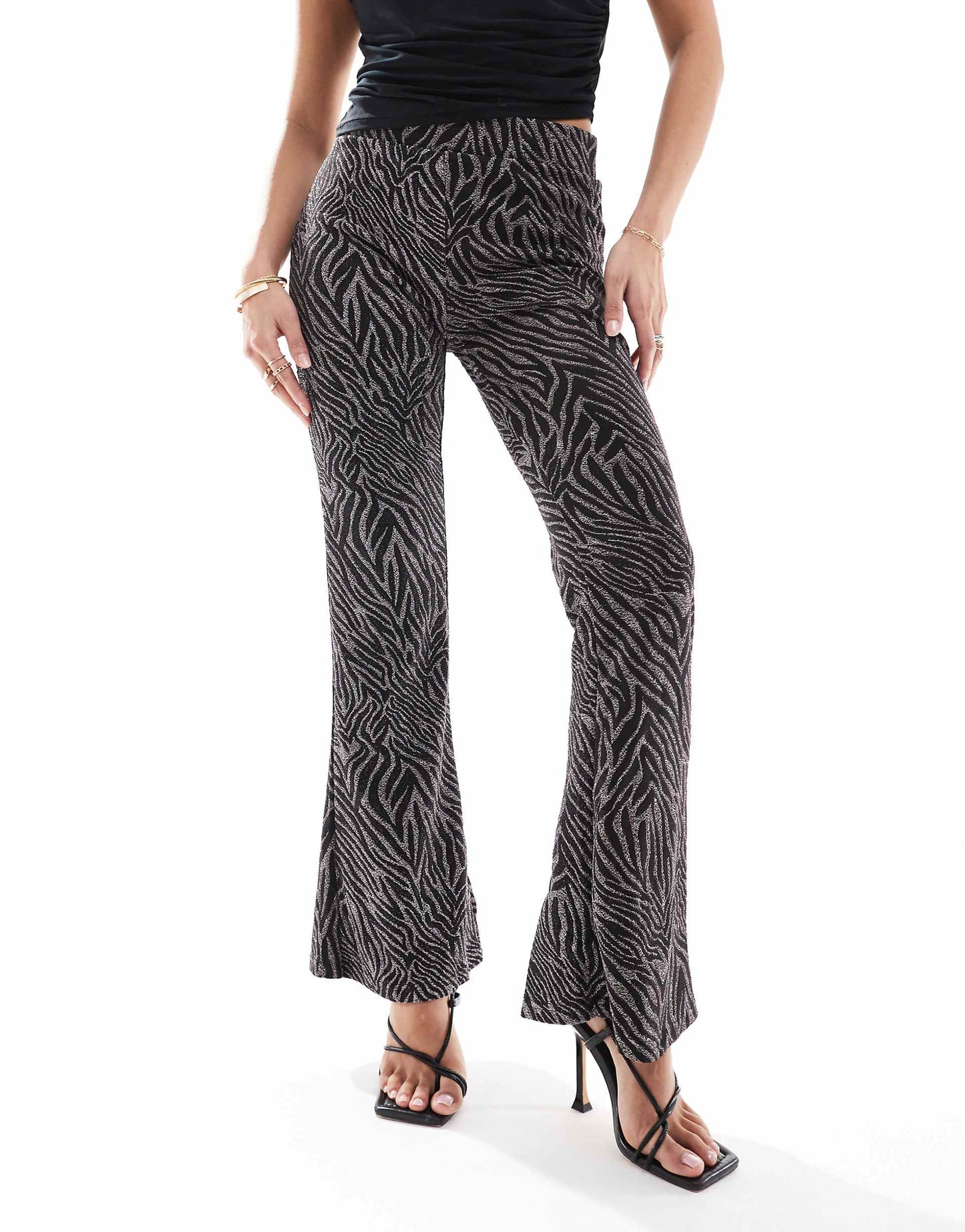 Petite Flare Glitter Trouser