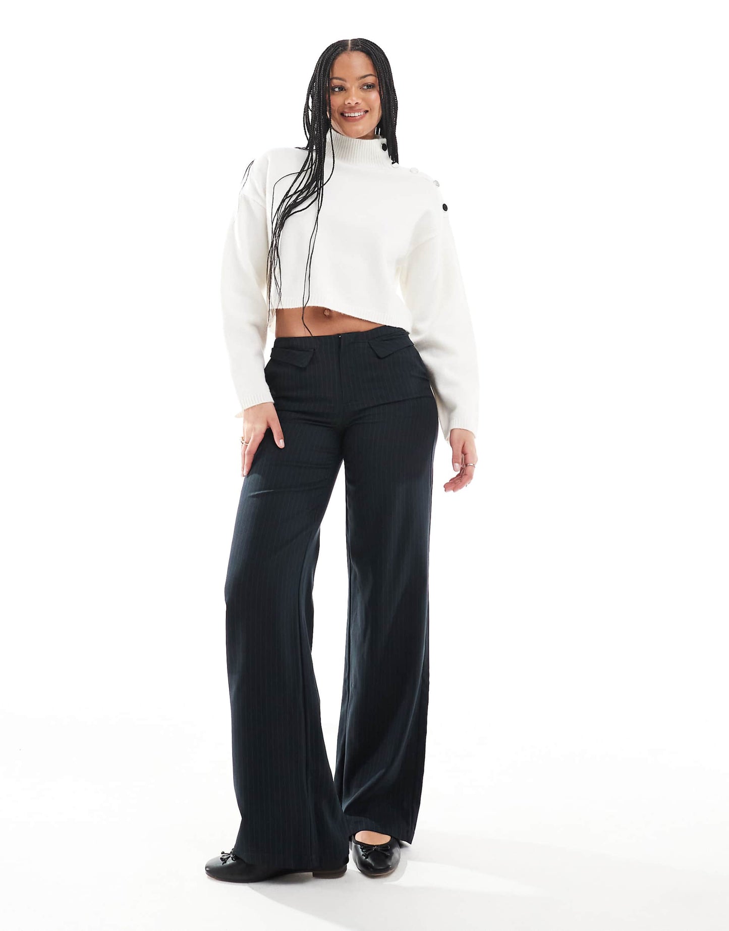 Tall Wide Leg Trouser With Pocket Detail