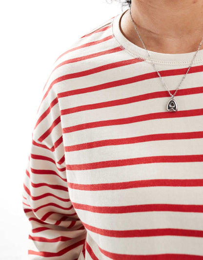 Curve Long Sleeve Stripe T-Shirt