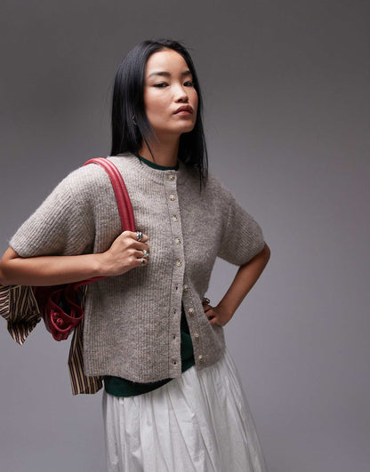 Knitted Half Sleeve Cardi