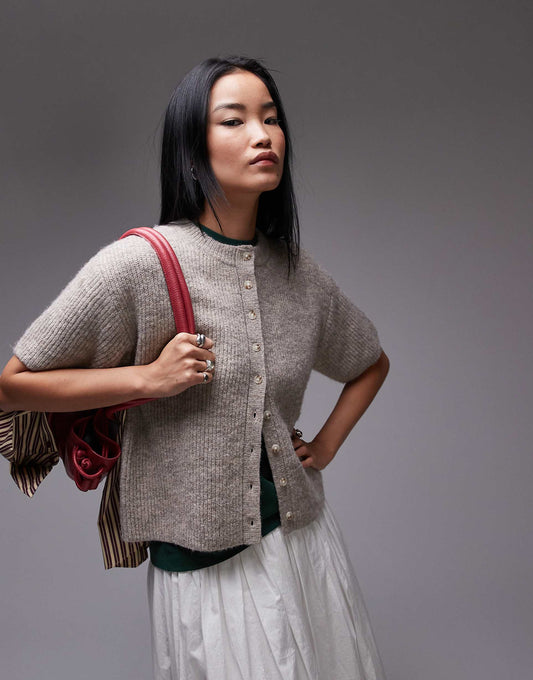 Knitted Half Sleeve Cardi