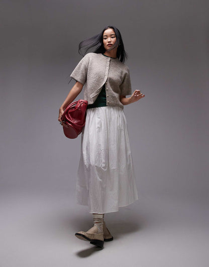 Knitted Half Sleeve Cardi