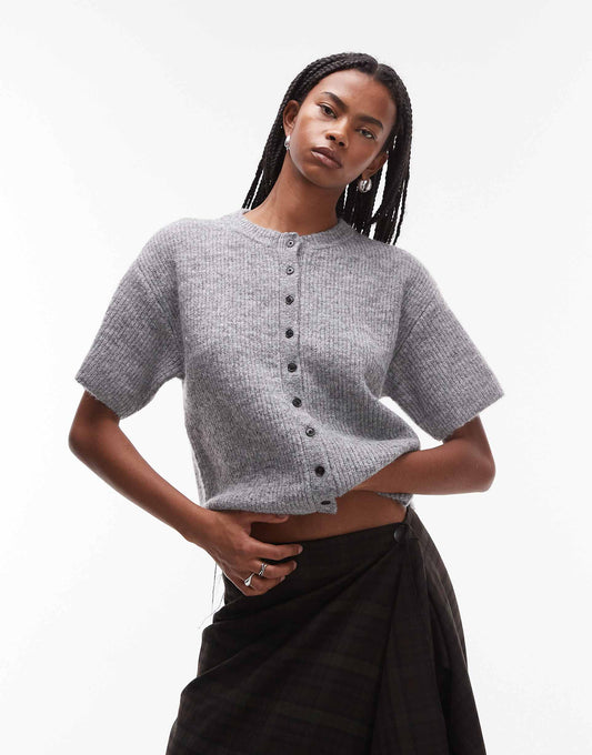 Knitted Half Sleeve Cardi