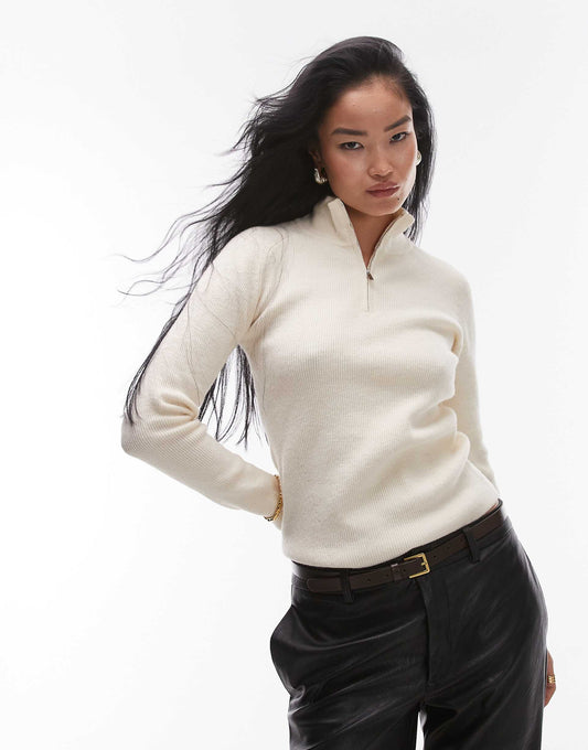 Half Zip Slim Jumper