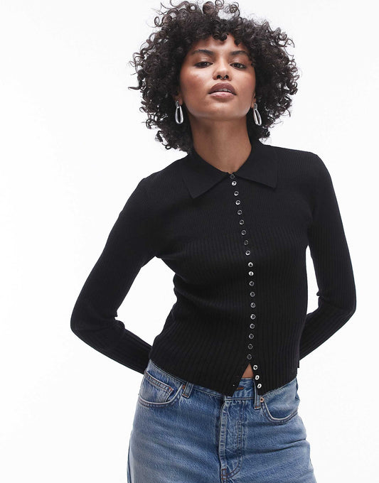 Button Detail Cardigan