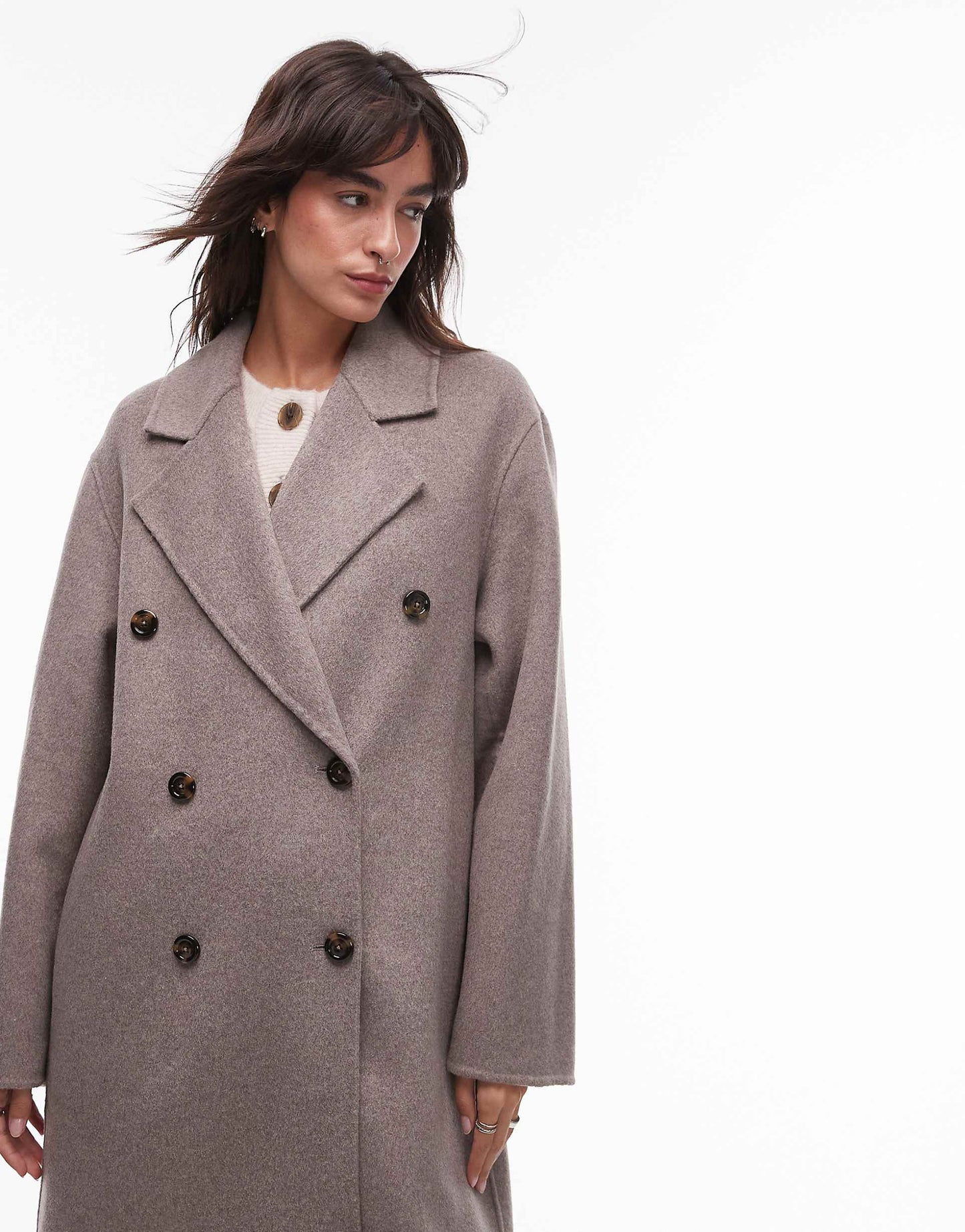Double Breasted Longline Wool Coat