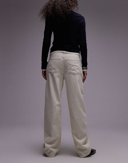 Cord Barrel Leg Jeans