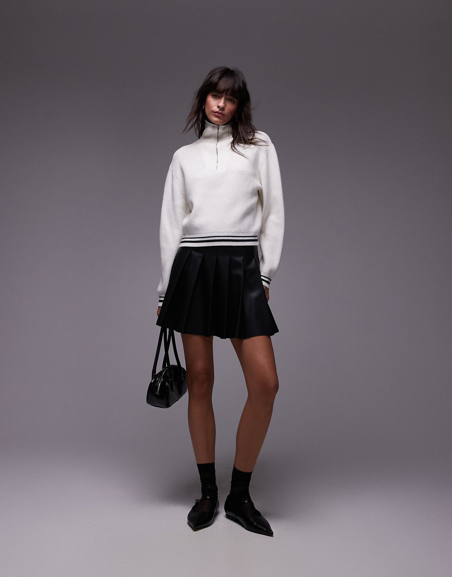 Half Zip Tipped Jumper