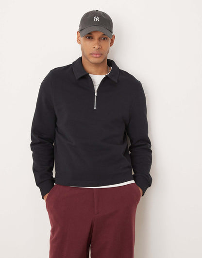 Boxy Sweatshirt With Zip