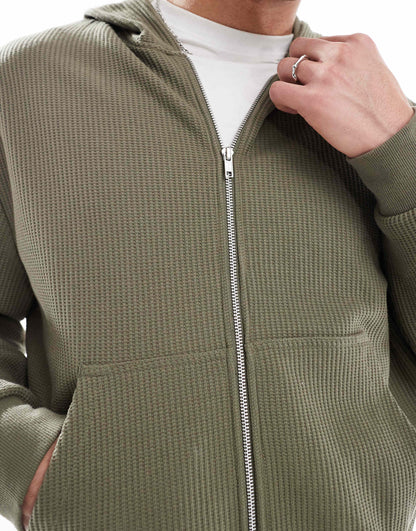 Boxy Zip Through Hoodie