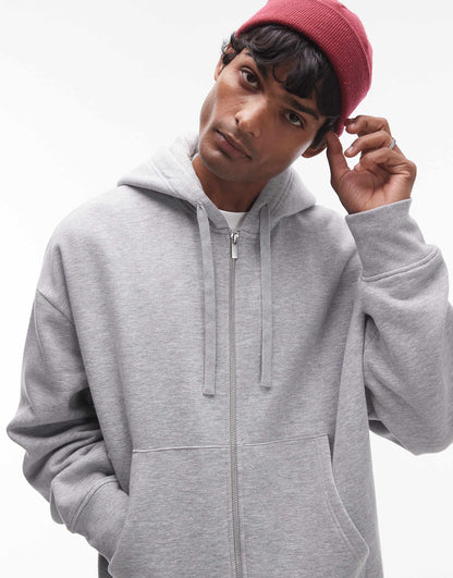 Oversized Fit Full Zip Hoodie