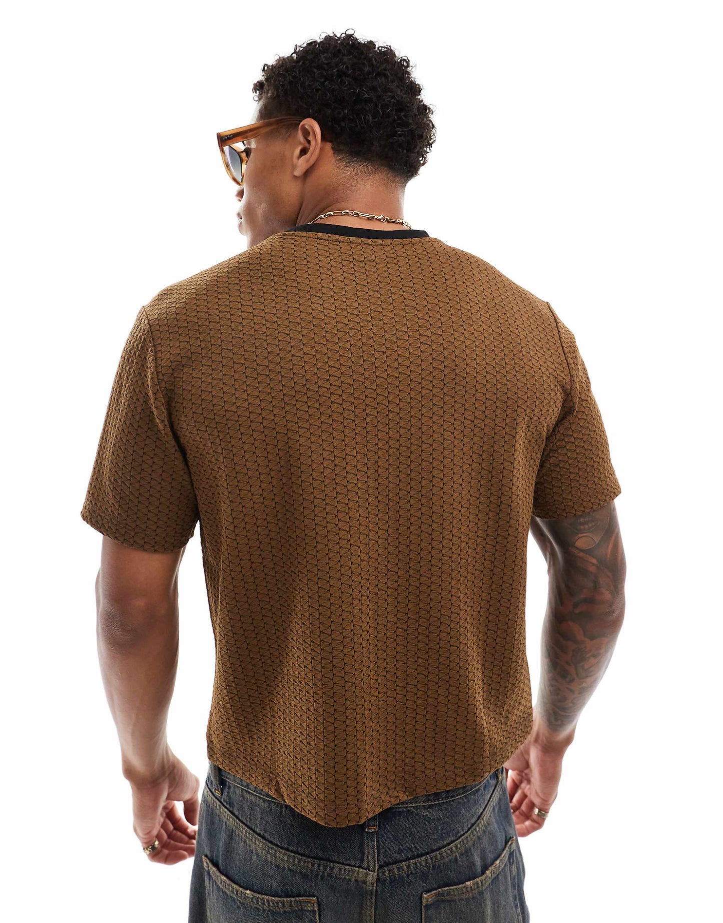 Standard Cropped T-Shirt With Texture