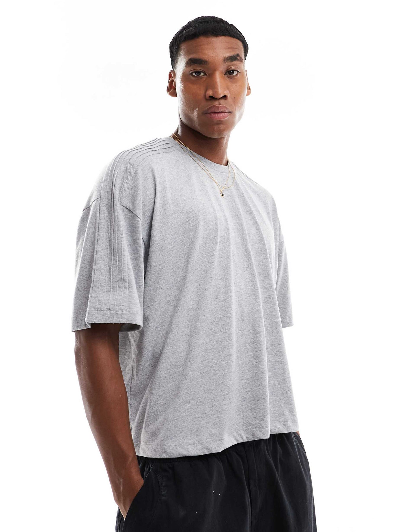 Oversized Boxy T-Shirt With Pintuck Detail