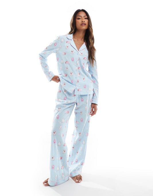Christmas Fleece Long Sleeve & Trouser Pjs