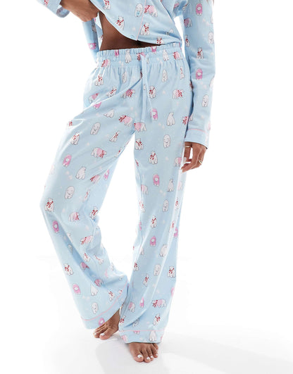 Christmas Fleece Long Sleeve & Trouser Pjs