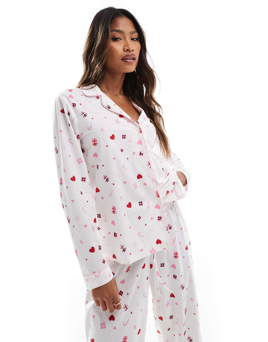 Christmas Fleece Long Sleeve & Trouser Pjs
