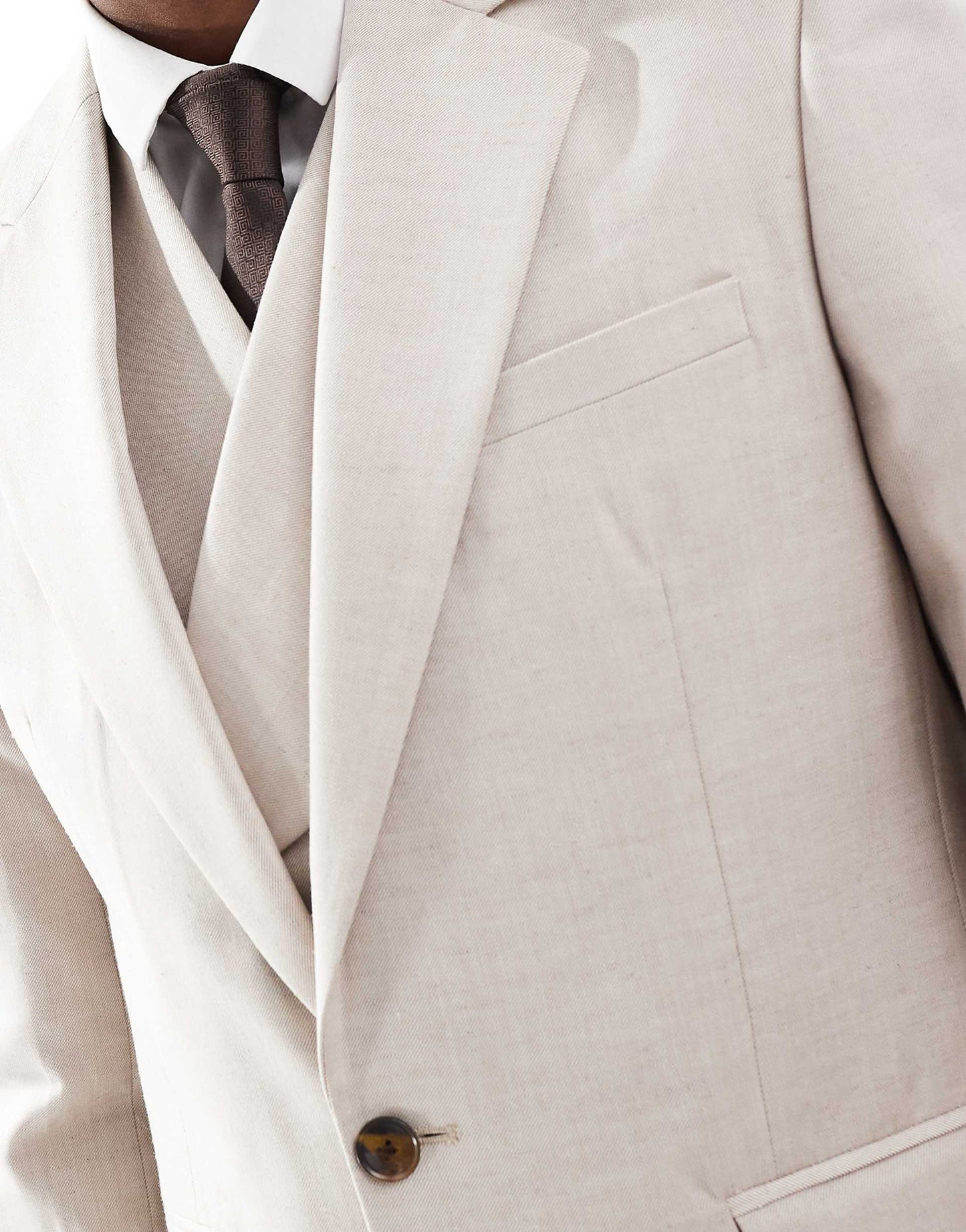 Slim Suit Jacket With Linen