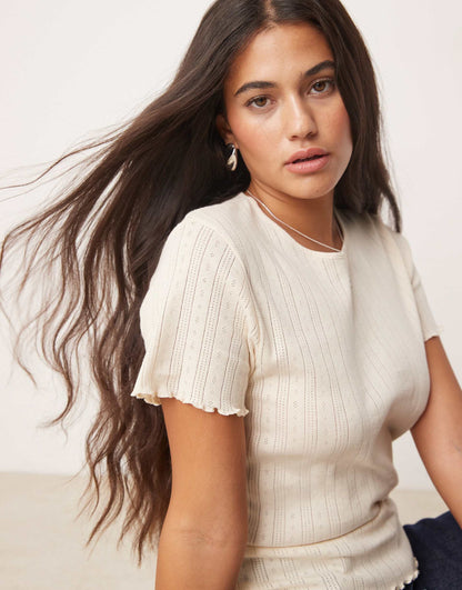 Lettuce Edge Round Neck T-Shirt