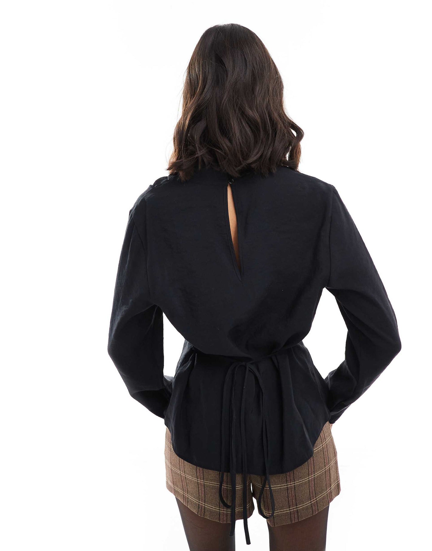 Soft Touch Cowl Neck Tie Waist Top