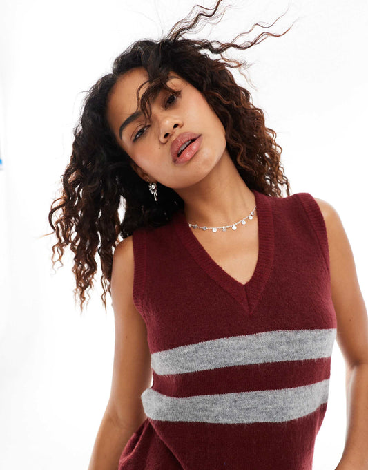 Guria Striped Knitted Vest
