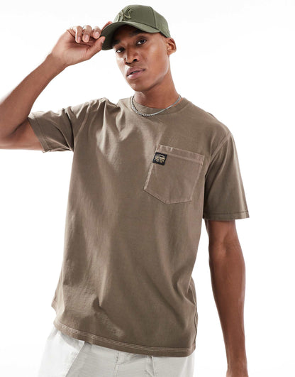 Contrast Stitch Pocket T-Shirt