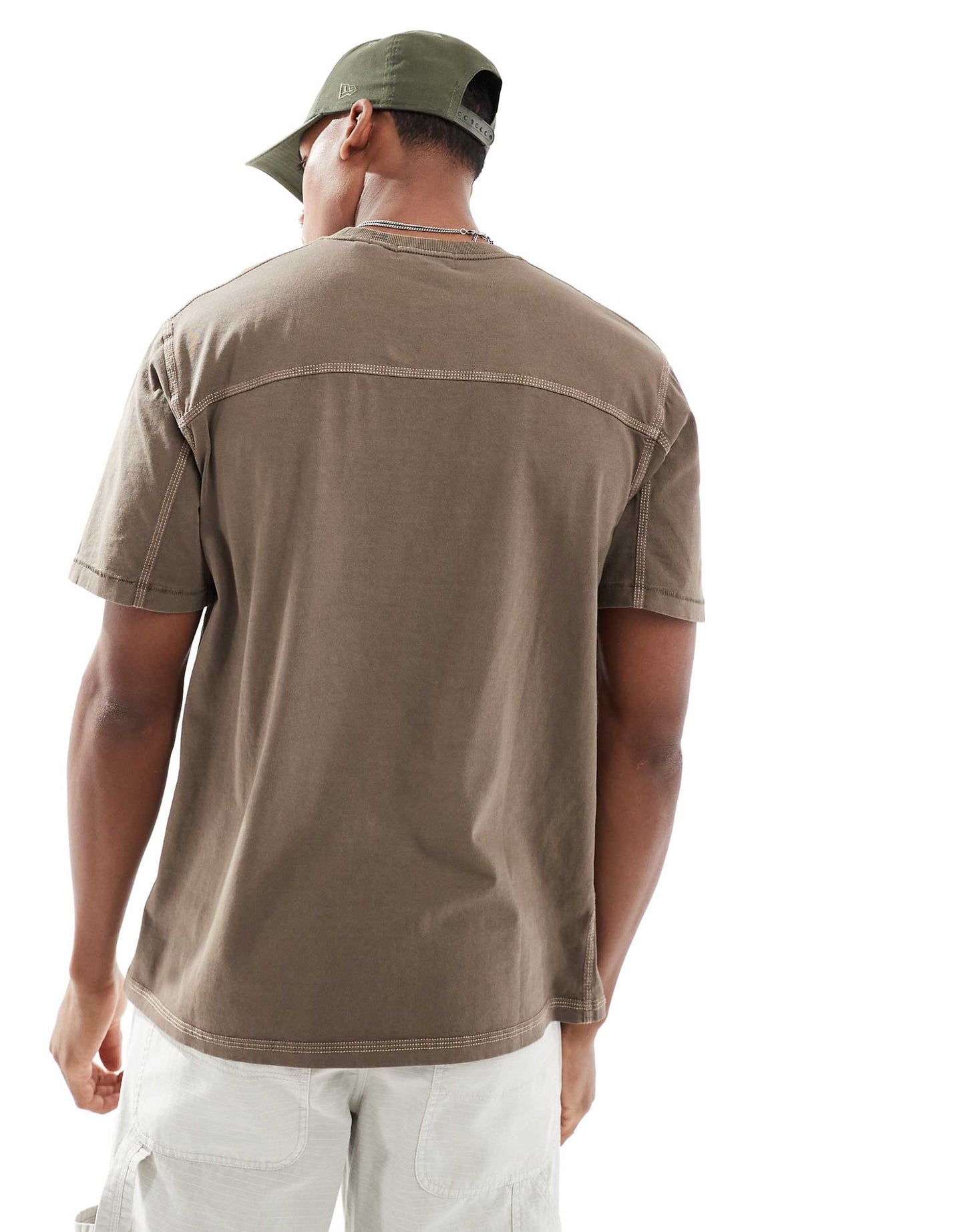 Contrast Stitch Pocket T-Shirt