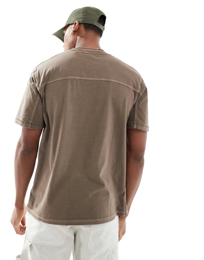 Contrast Stitch Pocket T-Shirt