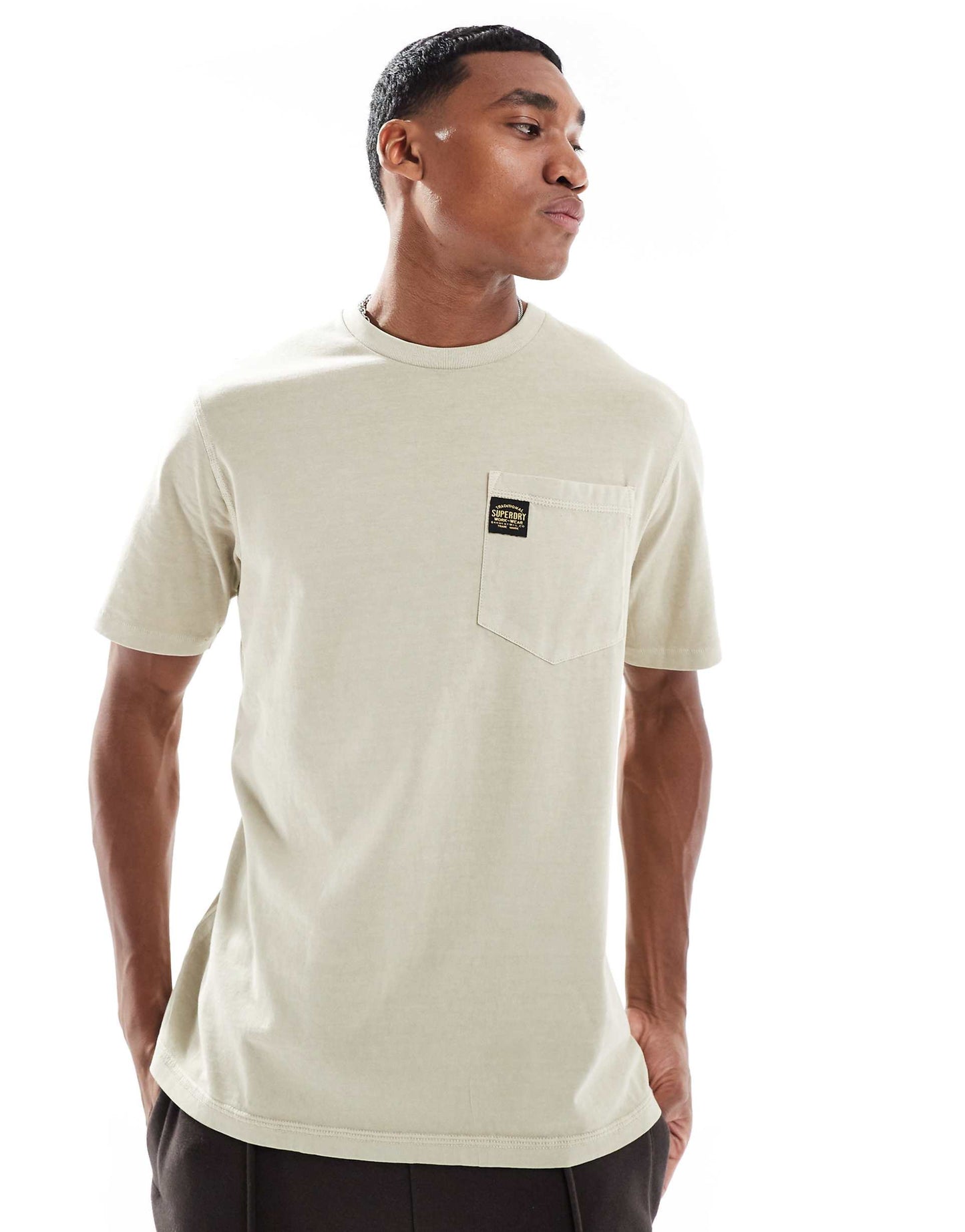 Contrast Stitch Pocket T-Shirt
