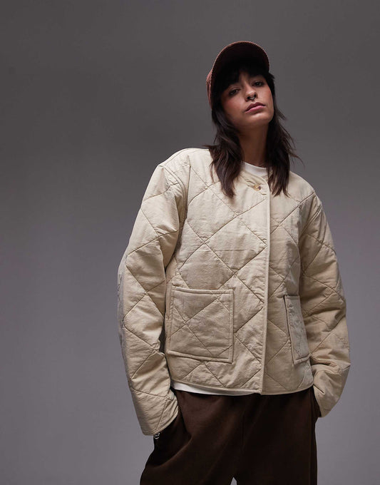 Washed Quilted Liner Jacket