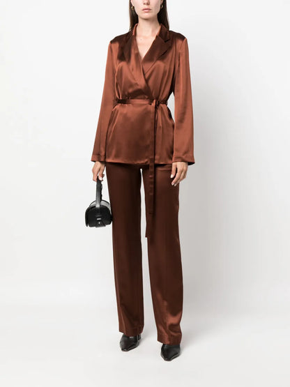 High-Rise Straight-Leg Trousers