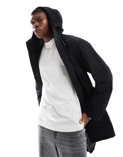 Parka With Sleeve Patch Logo
