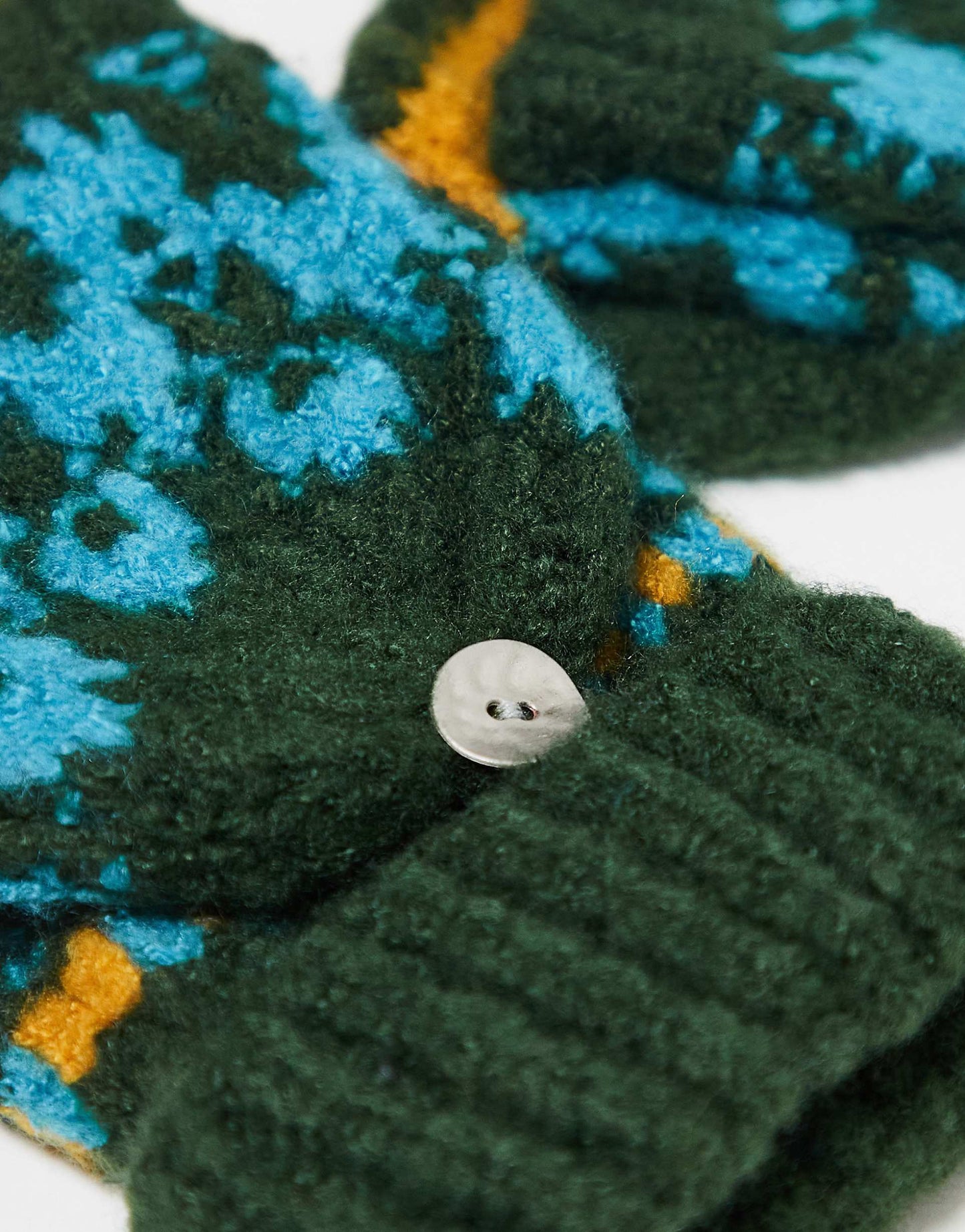 Fluffy Fairisle Pop-Top Mittens