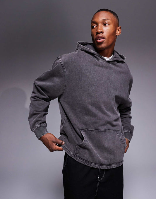 Oversized Hoodie With Cut And Sew Detail