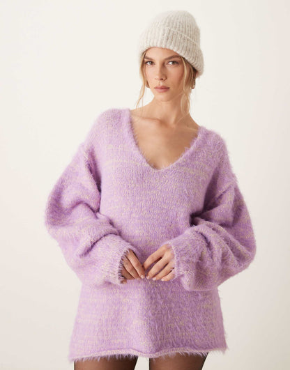 Fluffy Oversized Jumper Dress
