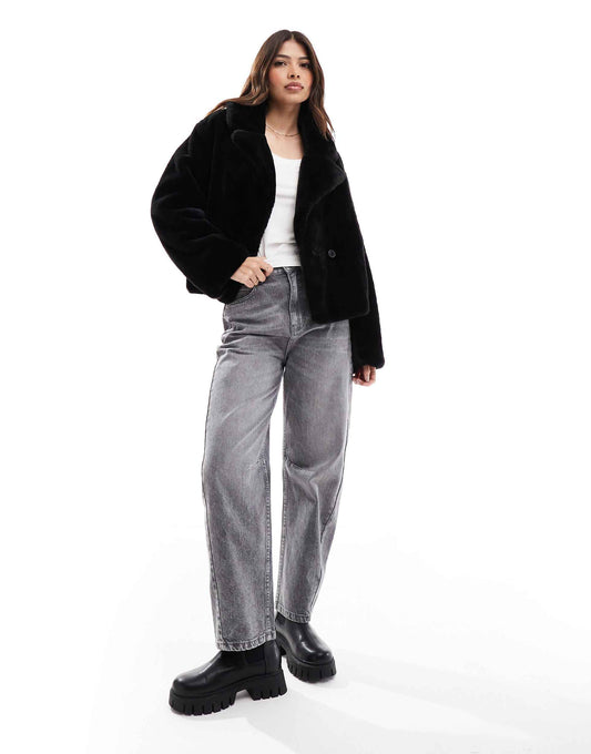 Faux Fur Cropped Jacket