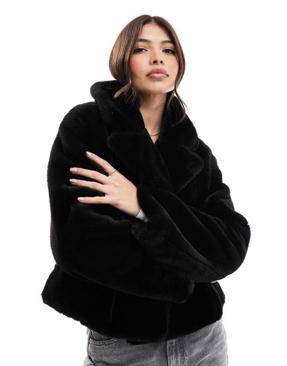 Faux Fur Cropped Jacket
