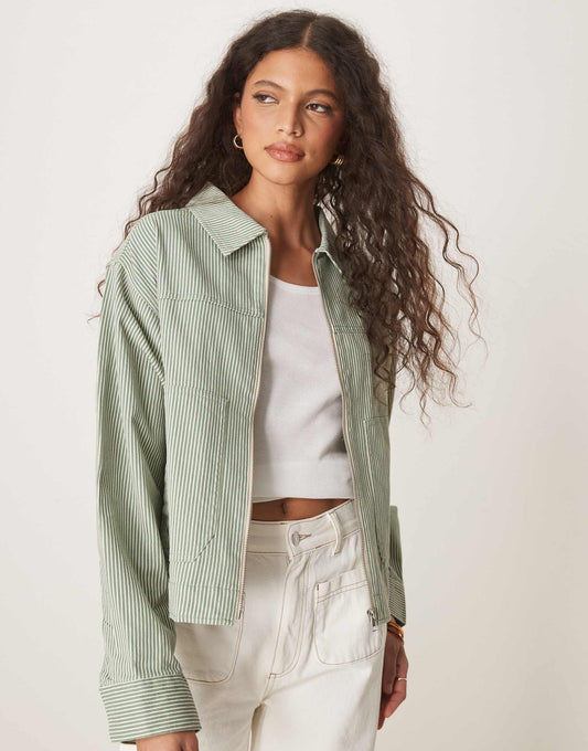 Twill Top Collar Jacket