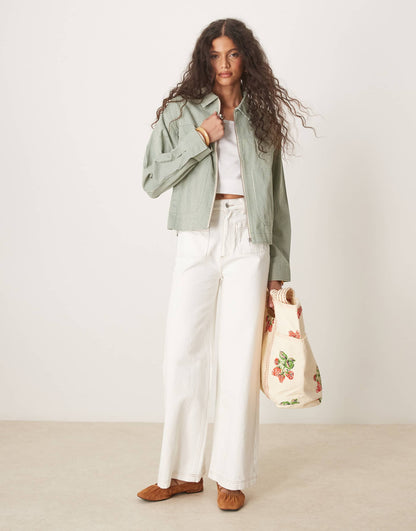 Twill Top Collar Jacket