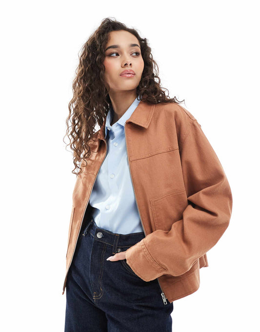 Twill Top Collar Jacket
