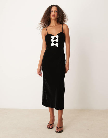 Eliana Bow Front Midi Dress
